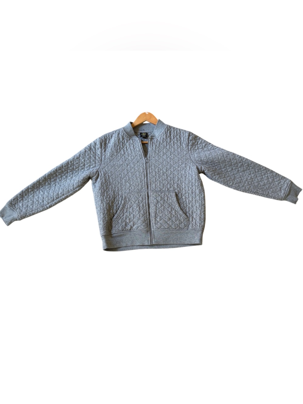 Athletic Works Diamond Quilted Full Zip Jacket - Light Gray